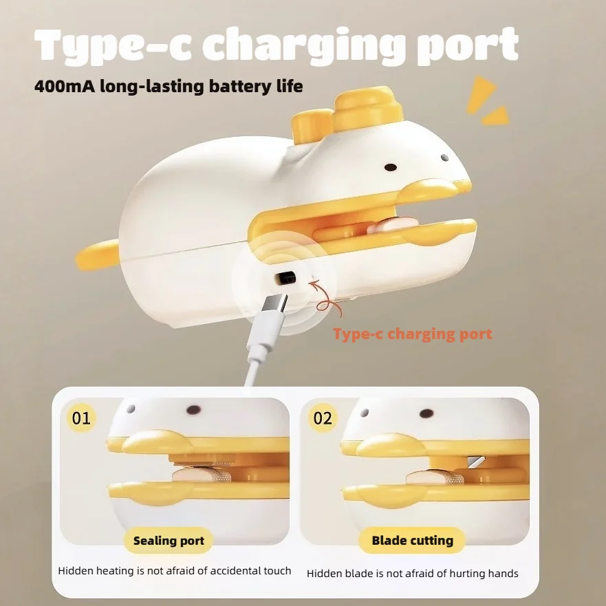 

Portable Household Vacuum Sealer, Mini Food Plastic Bag Sealing Machine for Snack Preservation