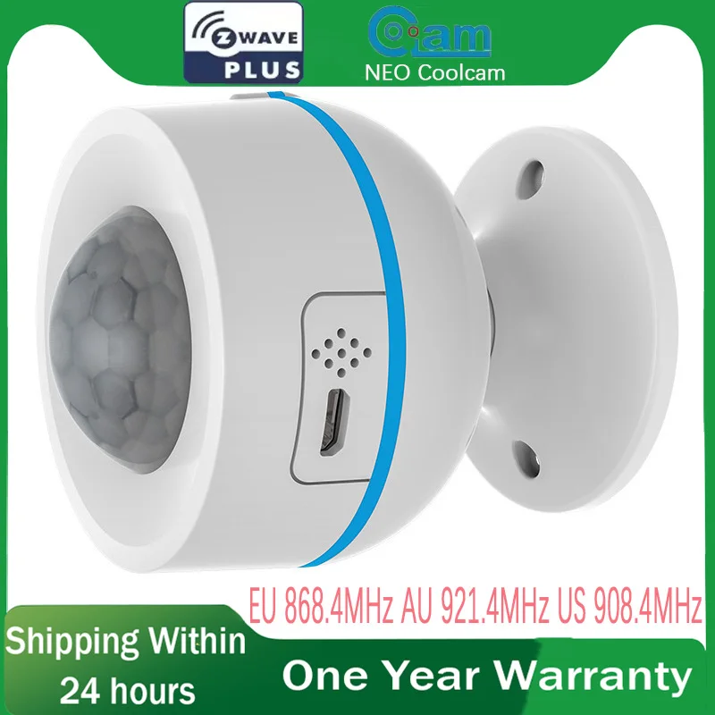 

NEO Coolcam Z-Wave Plus PIR детектор движения Датчик движения серии 700 с датчиком температуры и влажности 868,4/908,4/921,4 МГц