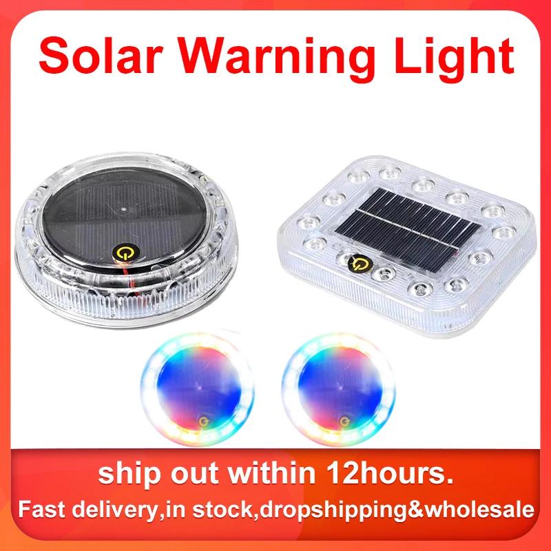 Warning Lights Solar Anti Theft Car Warning Light Solar Portable LED Warning Light For Trucks And Cars With 10 Strong Magnets