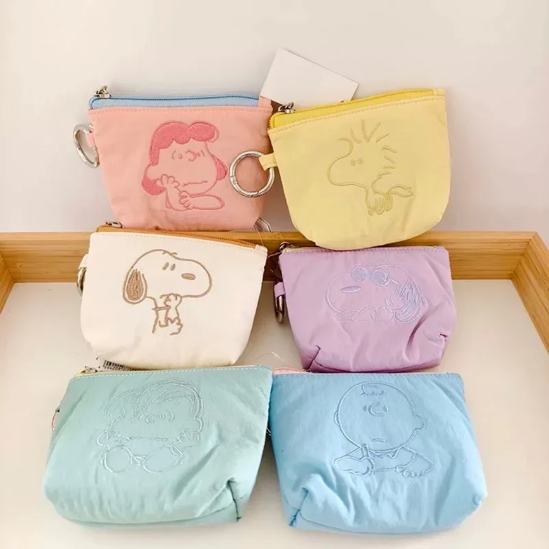 Bolsa de Almacenamiento Pequeña con Diseño de Snoopy, Bolsa Portátil para Auriculares, Monedero Mini, Colgante para Niñas
