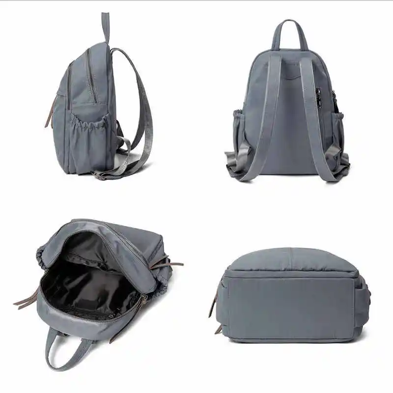 Mochila impermeável pequena para meninas, mochilas escolares para mulher, duas bolsas de ombro, mochila escolar estética, pano Oxford, mini mochila