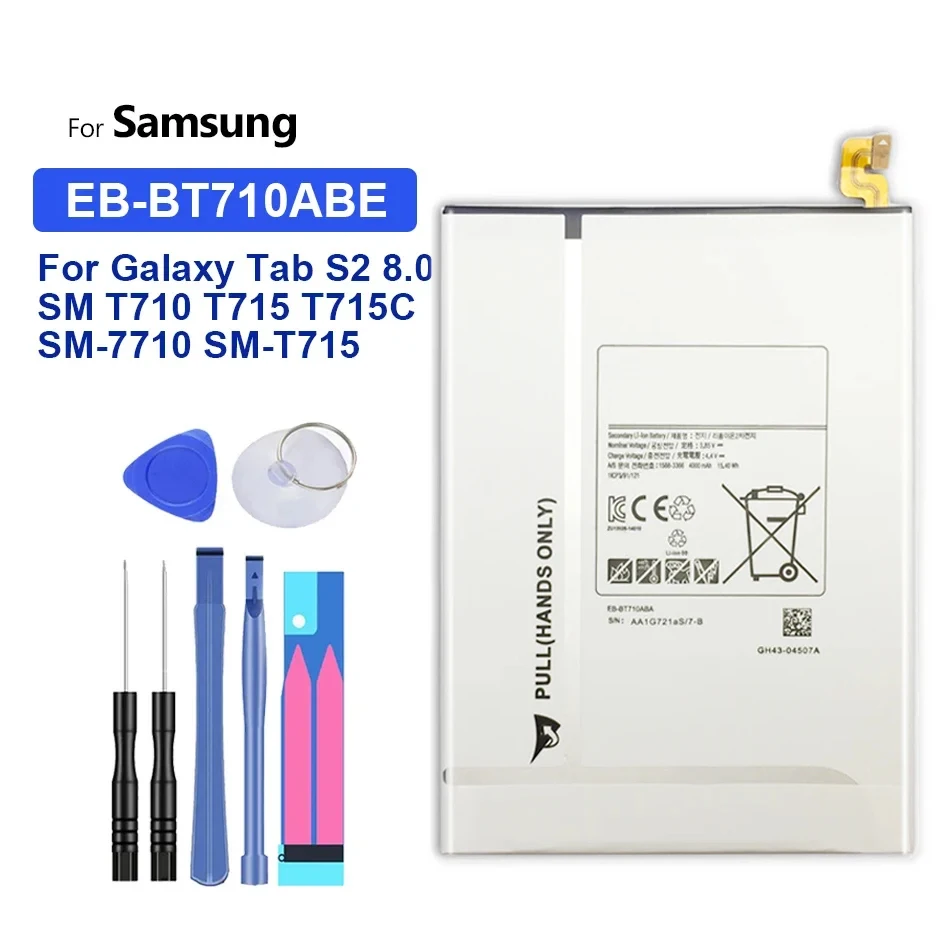 EB-BT710ABE Tablet Battery For Samsung Galaxy Tab S2 8.0 SM-T710 T713 T715 4000Mah Replacement Batteries Quality