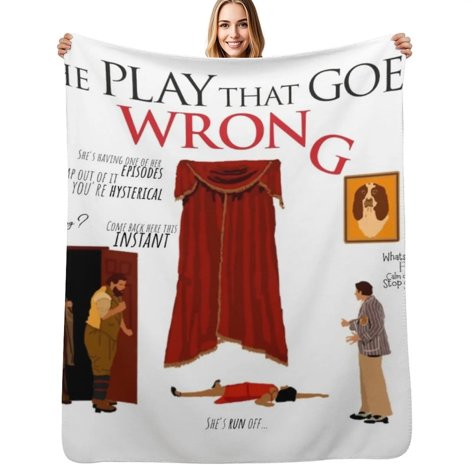 

The goes wrong play Throw Blanket Breathable Lightweight Blanket for Adults Kids