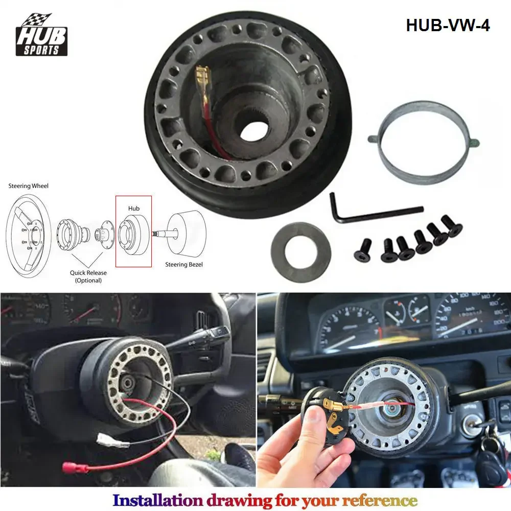 6 Bolt Hole Racing Steering Wheel Hub Adapter Boss Kit For VW GOLF MK3 MK2 CORRADO HUB-VW-4