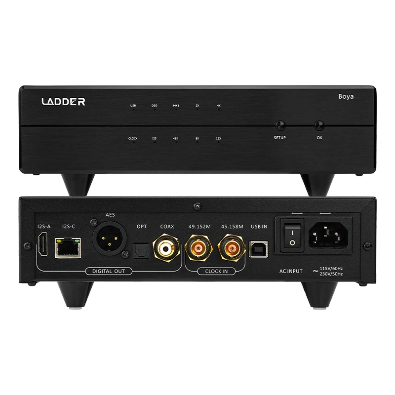 Ladder Boya Audio Interface Precise FEMTO Clock DSD512 PCM768kHz with USB2.0 Type B Digital Input