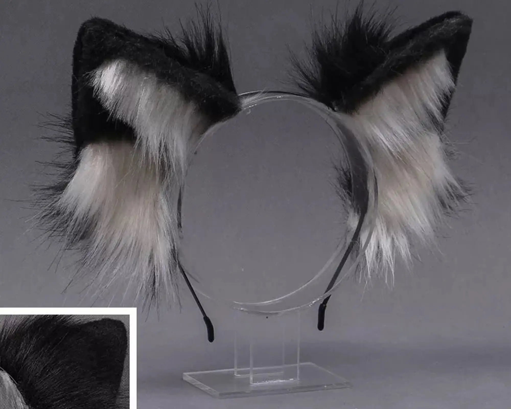 Dog ears and tail set,Furry animal ears,Wolf cosplay costume,Realistic wolf ears and tail set,Werewolf ears and tail,Brown wolve