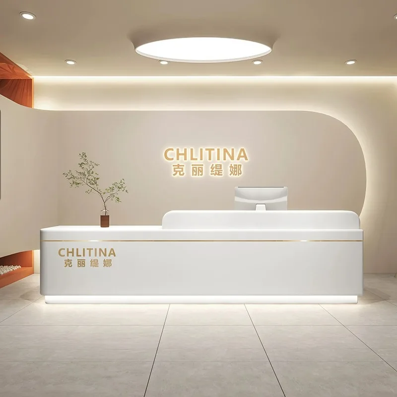 Simple Beauty Salon Checkout Page Clothing Shop Yoga Studio Bar Painting Front Desk Company Reception Desk