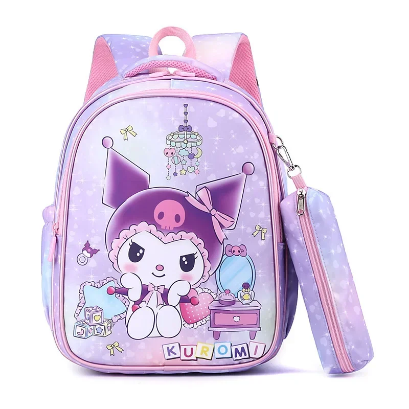 

Sanrio hello kitty children's school bag cute cartoon girl fashion backpack kuromi student handbag pencil case