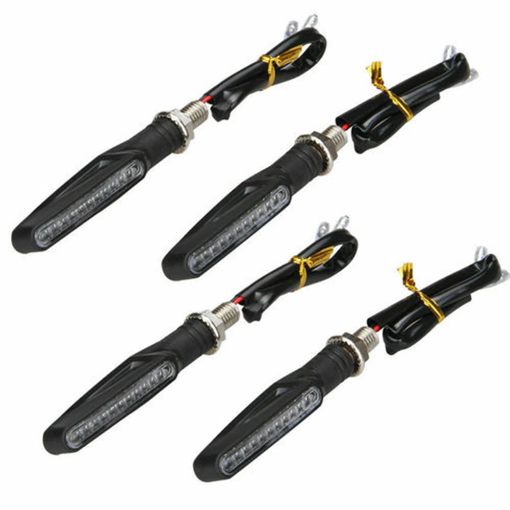 

Motorcycle Turn Signal Light 4PCS Universal LED For 12v Waterproof Amber Flasher Indicator Blinker Rear Lights Lamp Accessories