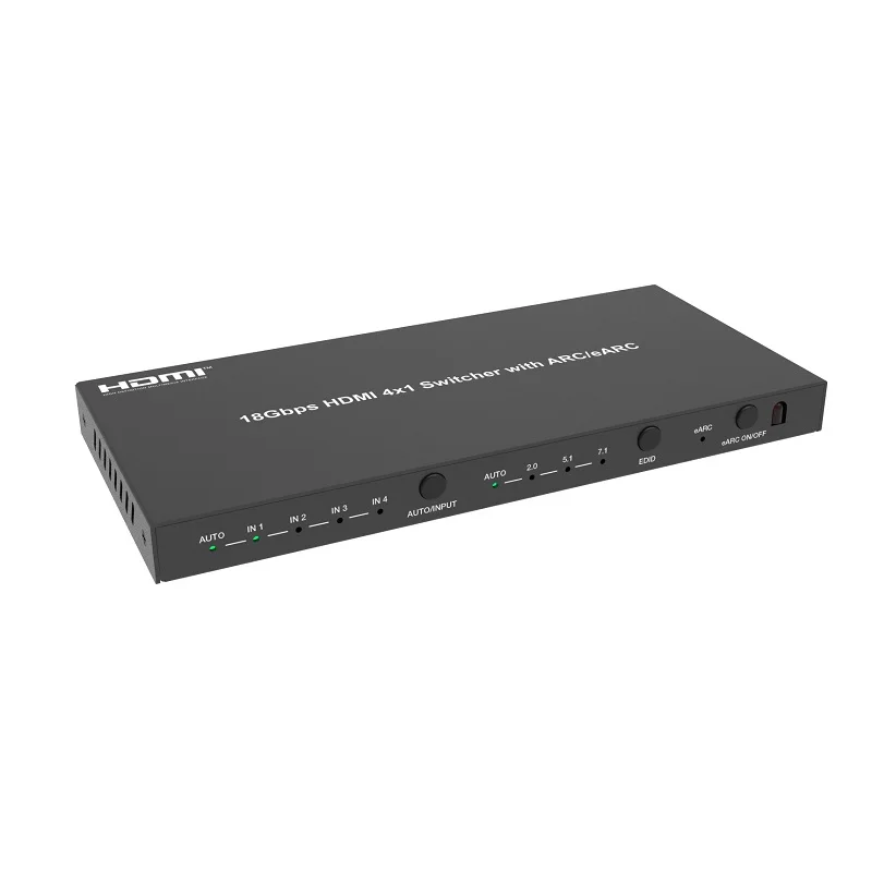 Imagem -05 - Hdmi 2.0 Switch Selector 4x1 com Arc Earc Hdr 10 Mais Dolby Vision Atmos Hdcp2.2 Switcher de Vídeo 18gbps Hdr 4k 60hz para Soundbar