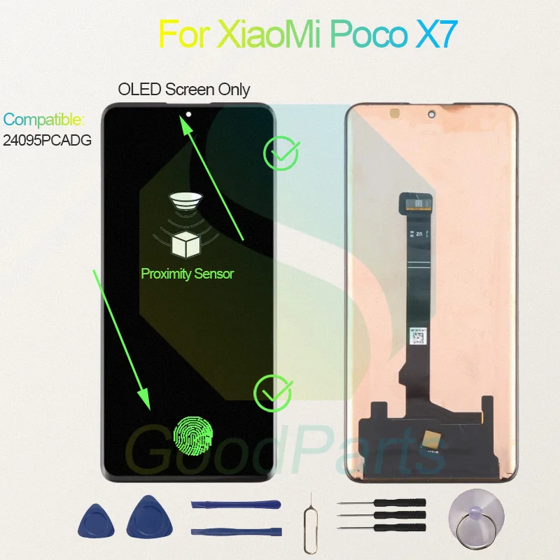 Test Before Ship For XiaoMi Poco X7 Display Touch Screen Digitizer Panel Assembly Lcd Screen 24095PCADG Poco X7 Screen Display