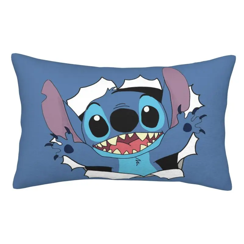 Fodera per cuscino anime Manga Stitch personalizzata 50 cm x 35 cm Federa morbida di lusso rettangolare