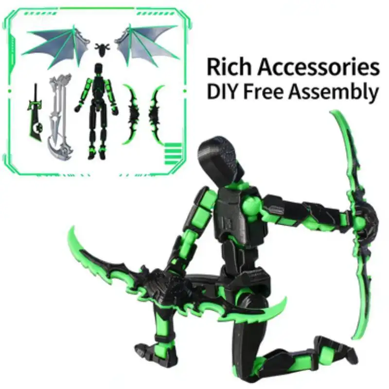 

Набор фигурок T13: Фигурка Титан 13 с множеством аксессуаров, черная декоративная игрушка-муляж 13 для рабочего стола