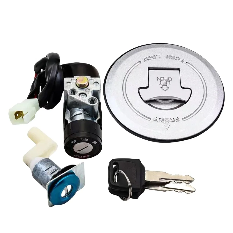

Ignition Switch Fuel Gas Cap Seat Cover Lock Set with Keys for Honda CBR125R 2004-2005 CBR125RS 2005-2007 CBR125RW 2005-2010