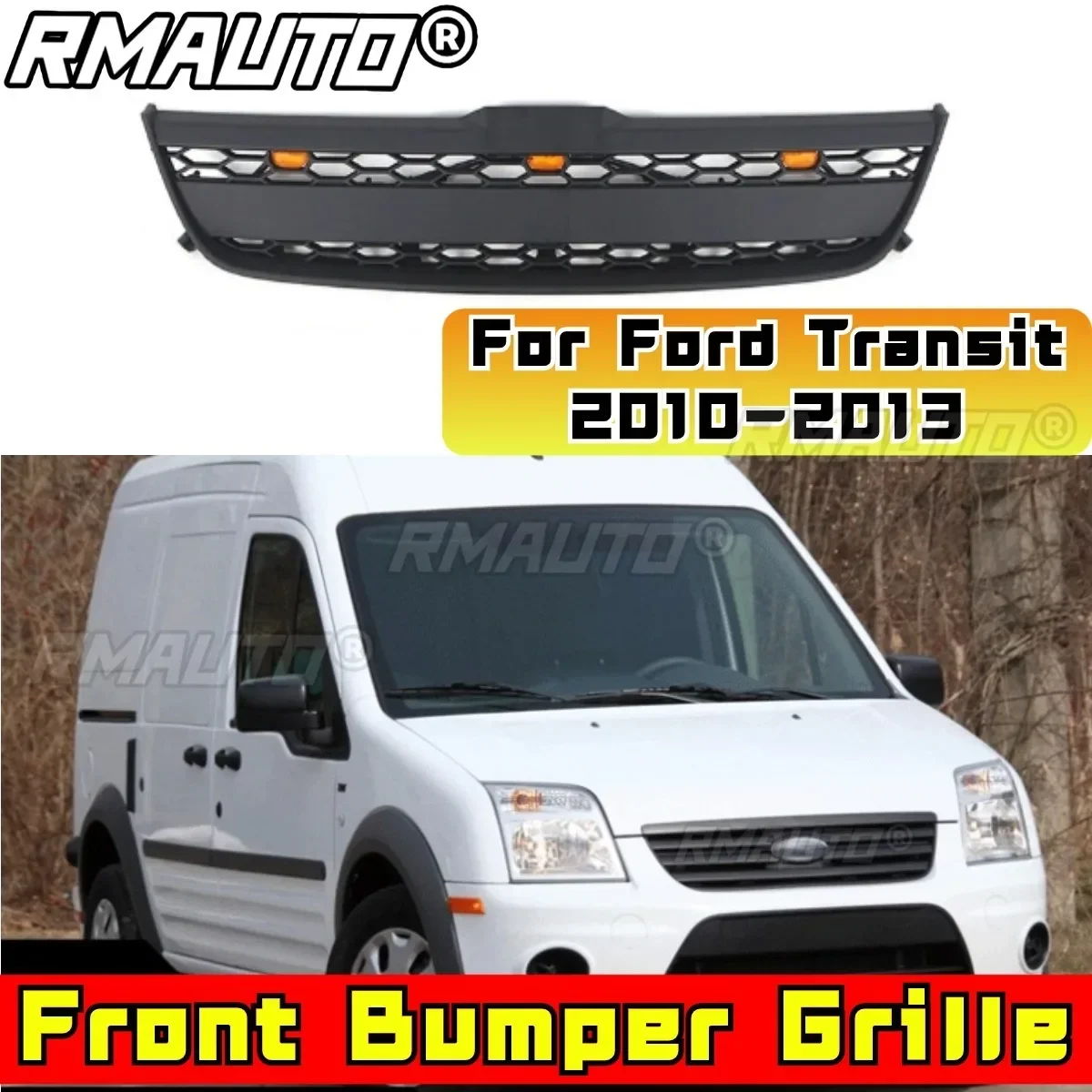 Bumper Grill Car Front Bumper Grill Body Kit Front Bumper Grill For Ford Transit 2010-2013 North America Edition Car Accessories