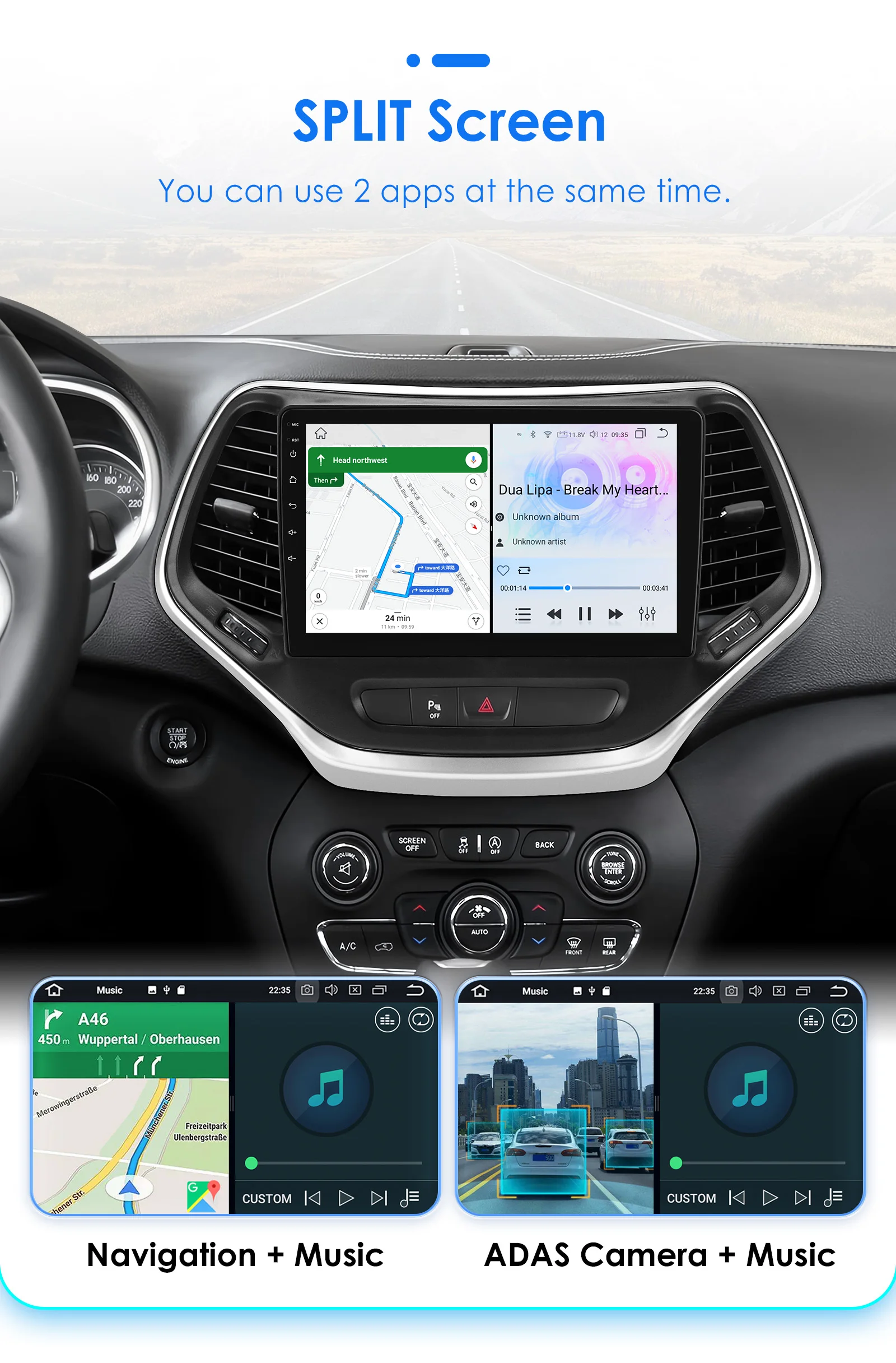 Android car radio for Jeep Cherokee KL photo