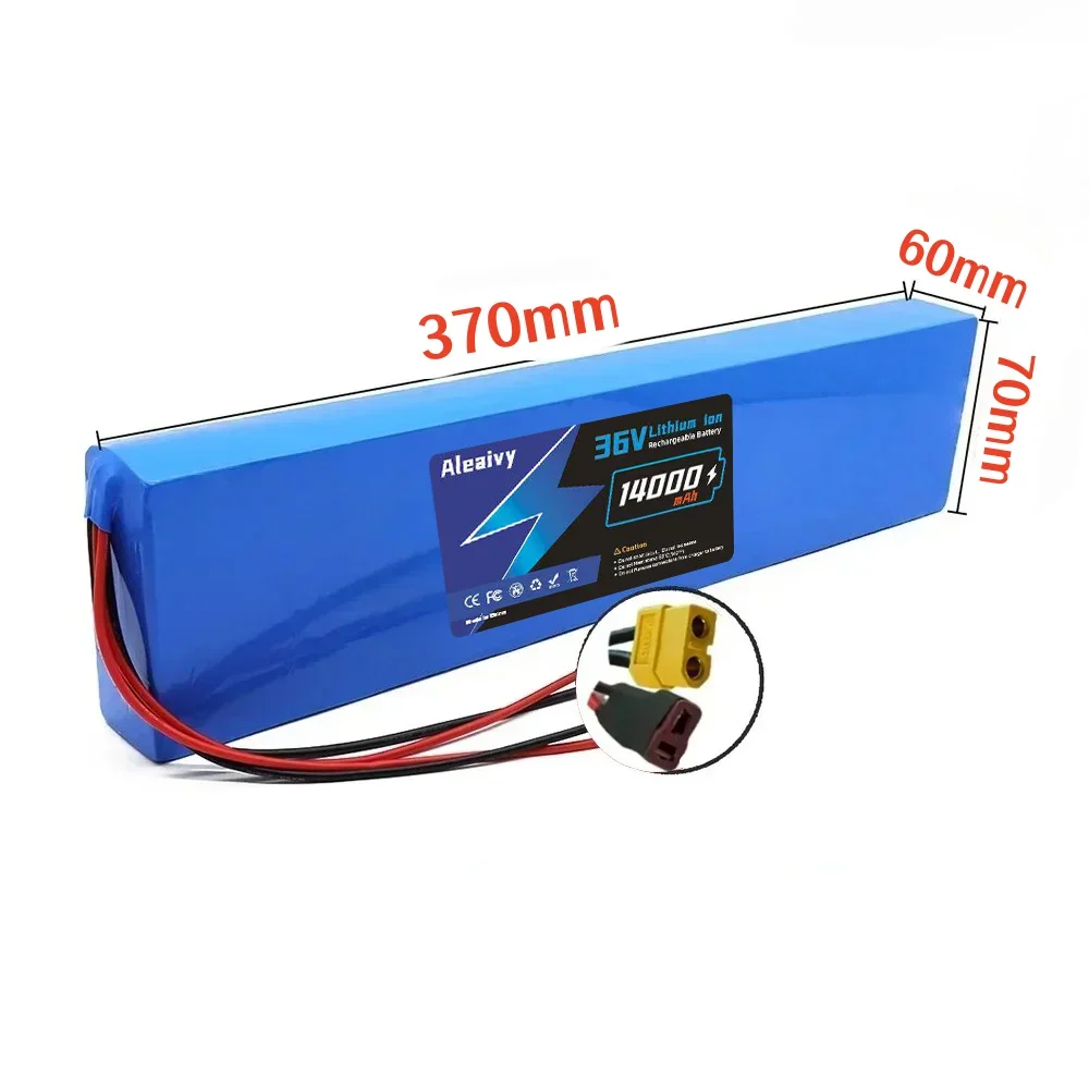 Long Lasting 36V 14000mAh 10S5P Battery for BMS 500W Power Pack Scooter Vehicle High Capacity Replacement Rechargeable