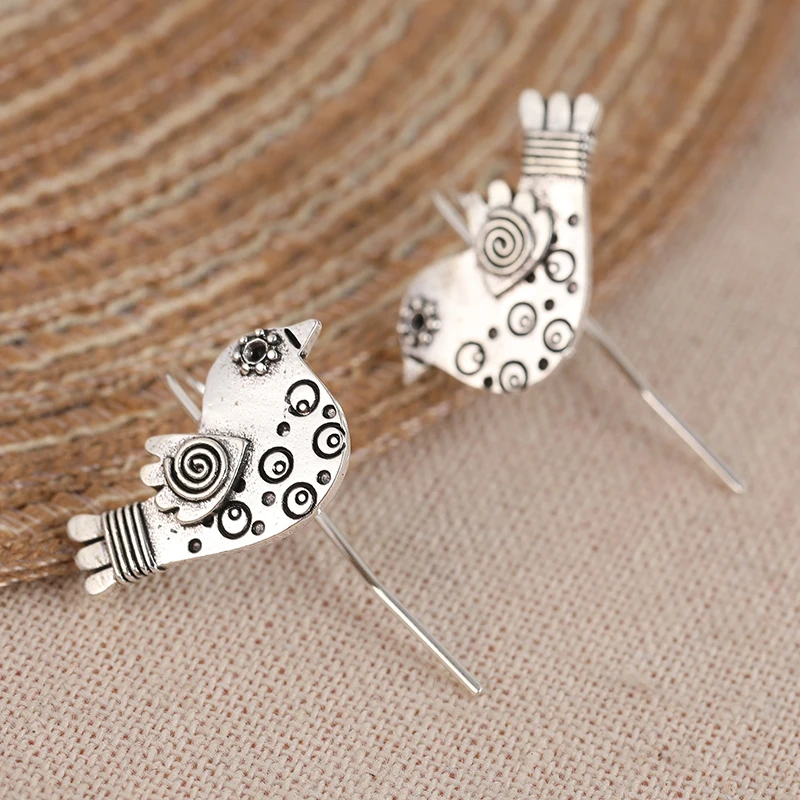 Cardinal Earrings, Cardinal Redbird Charm, Cardinal Bird Jewelry Gift, Hypoallergenic Earrings, Silver Color Earrings,