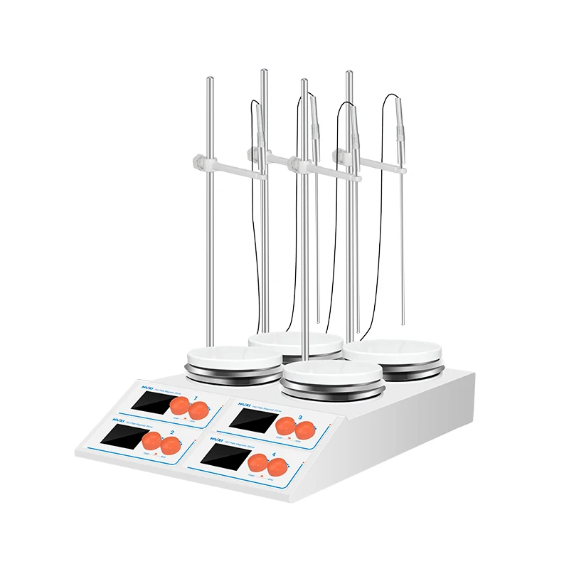 HUXI Hot Plate Magnetic Stirrer Multi-positions Magnetic Stirrer lab mixer 4 Positions Lab Hot Plate Magnetic Stirrer