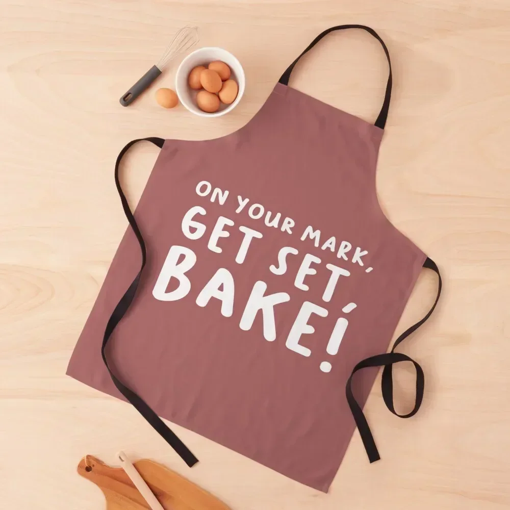 Great British Bake Off - On your mark, get set, bake! Illustration Apron Kitchen Apras For Women waiter Kitchen Apron