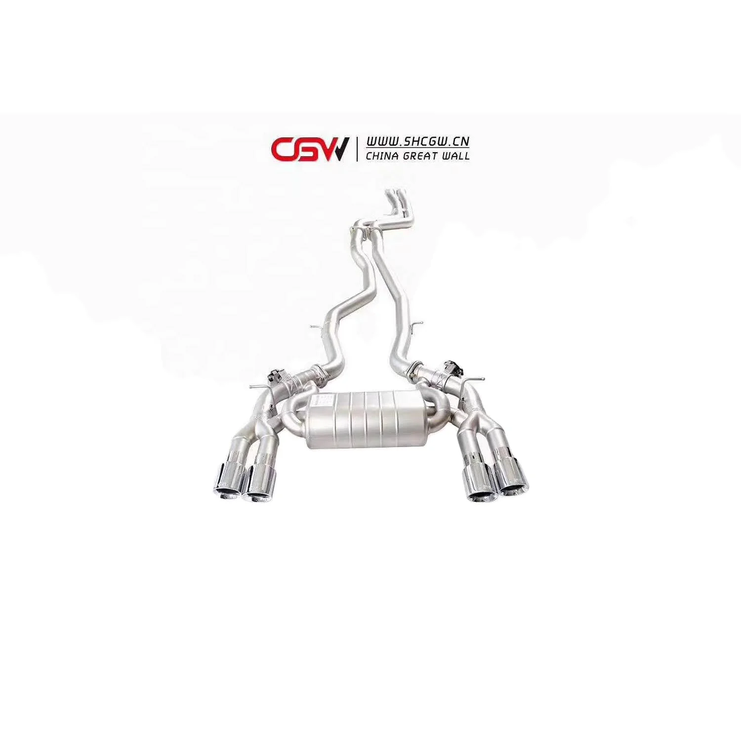 Professional Automobile Titanium or Stainless Steel 304 Exhaust Pipes   System with Quad Tips for BMW M2C 3.0T