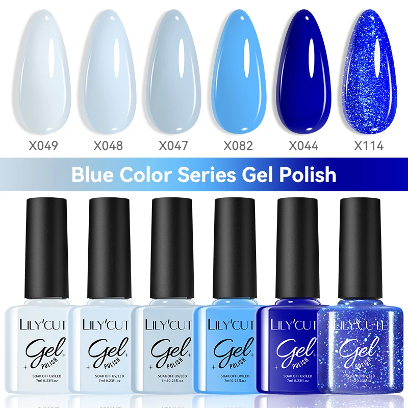 LILYCUTE 6 stks/set Winter Rood Naakt Glitter Gel Nagellak Semi Permanente Losweken UV LED Vernis Set Kits Nagelbenodigdheden