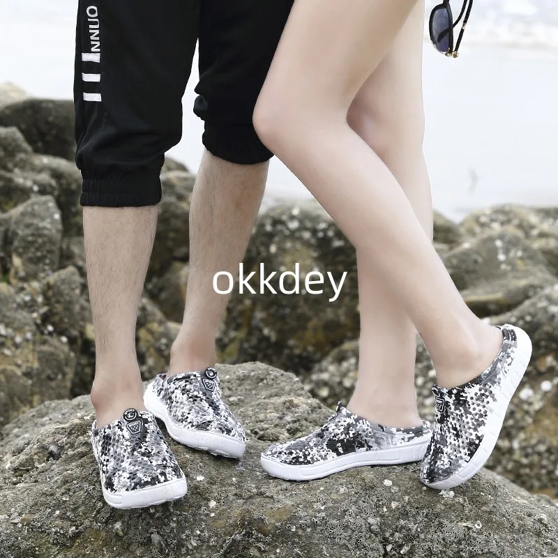 Slippers for Man Fashion Beach Outdoor Couple Shoes Breathable Camouflage Shoes for Men Sport Casual Indoor Slippers New Summer