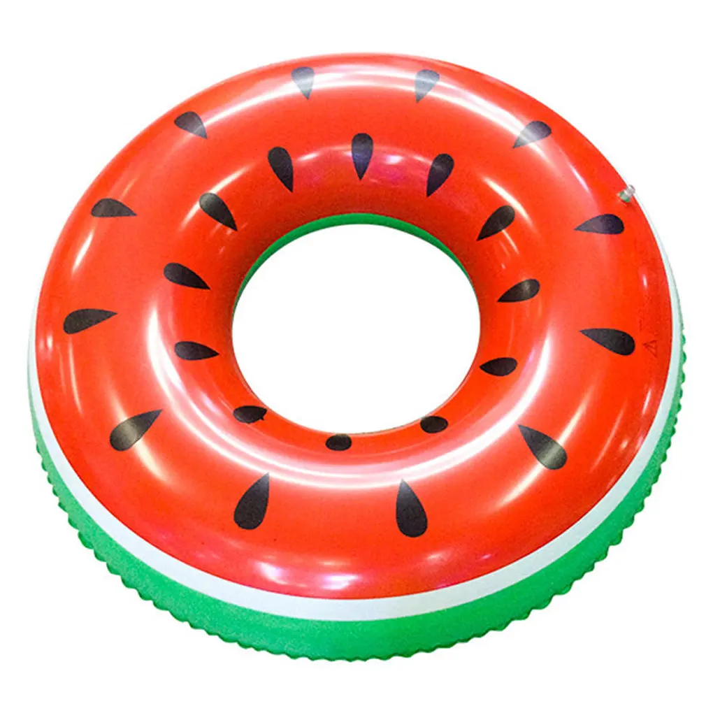 Summer Swimming Ring Swimming Pool Watermelon Print Inflatable Ring PVC Donut Water-playing Toys