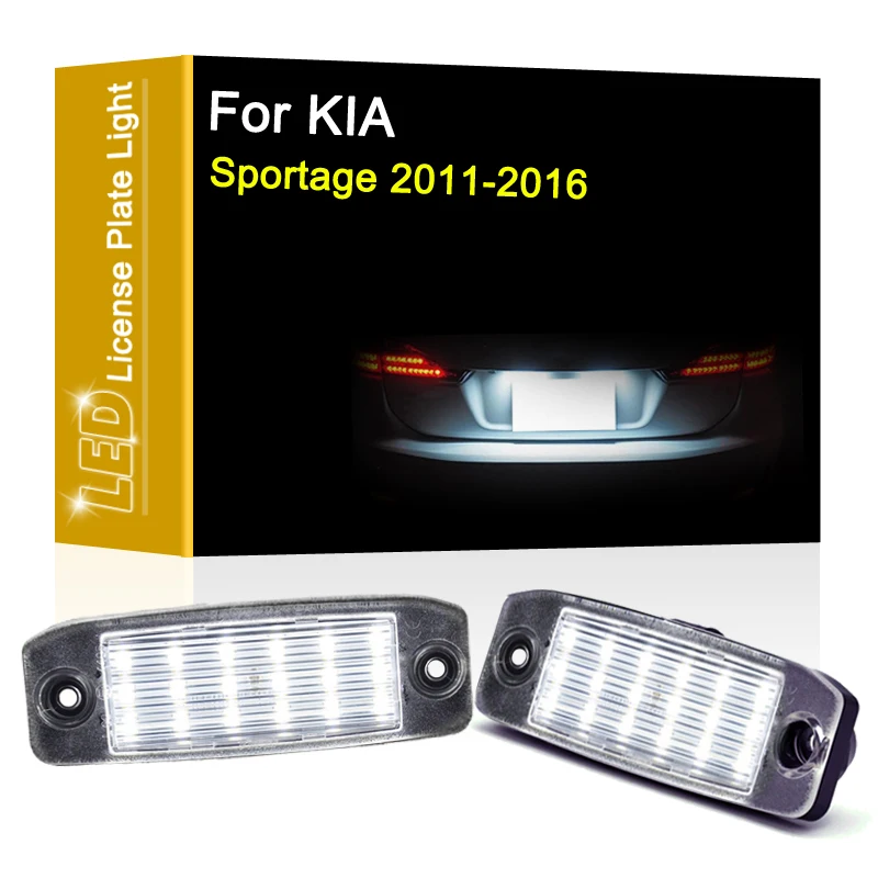 12V LED Number Plate Lamp For KIA Sportage 2011 2012 2013 2014 2015 2016 White License Plate Light Assembly