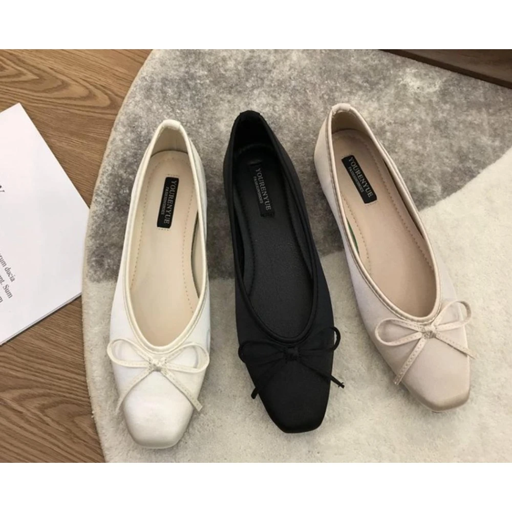 Grüner Frühling neue Frauen flache Schuhe Mode grüne Damen lässig Slip auf Ballerinas Schuhe weichen flachen Absatz Outdoor-Kleid Ballett