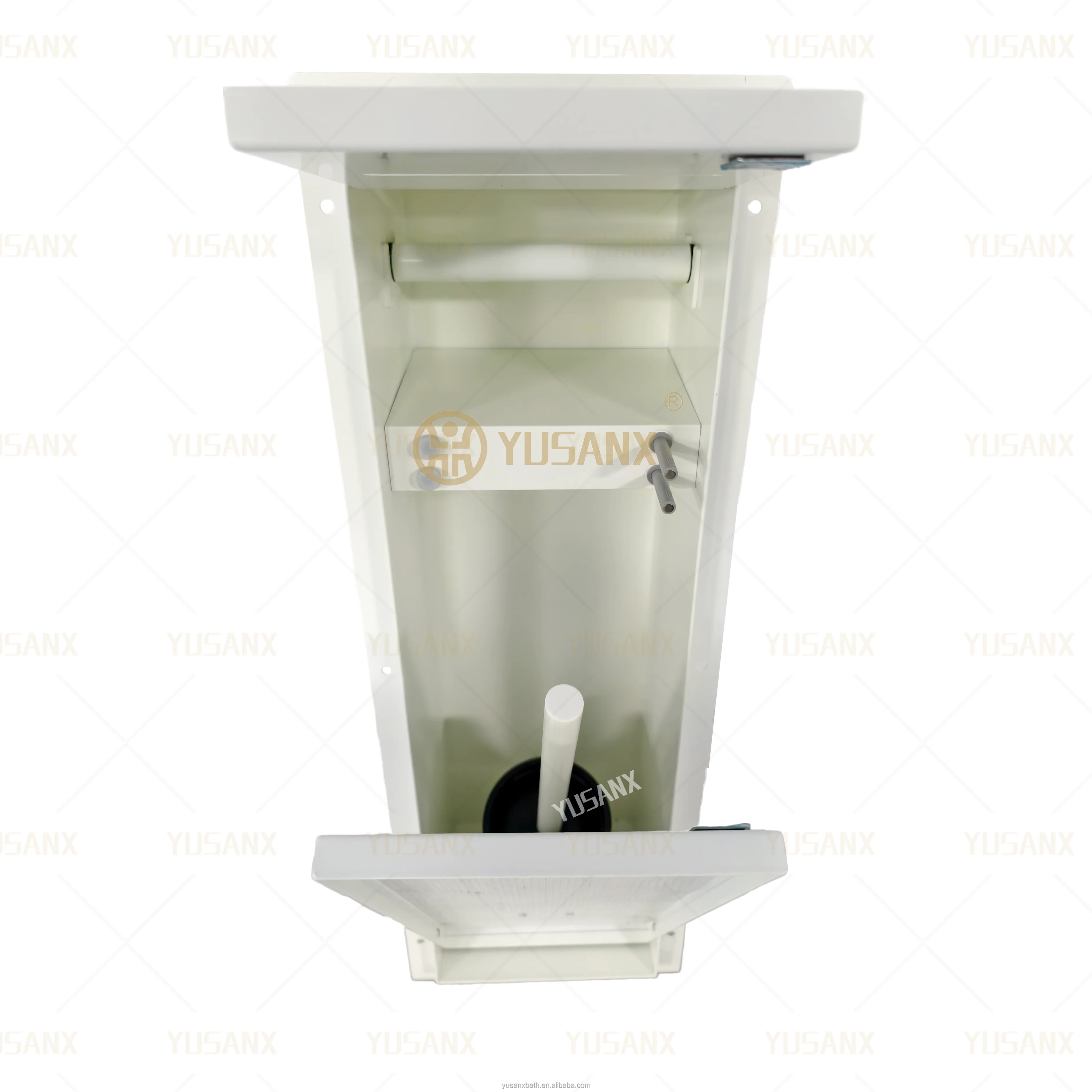 Recessed Design Stainless Steel 304 Toilet Paper Roll  Holder and Toilet Brush Holder Hidden Storage Cabinet for Hotel Bathroom