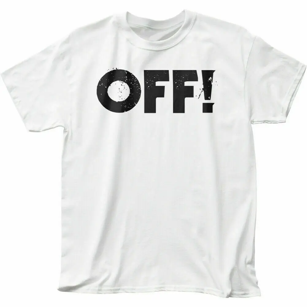 

OFF! Logo T Shirt Mens Licensed Rock N Roll Music Band Retro Tee New White