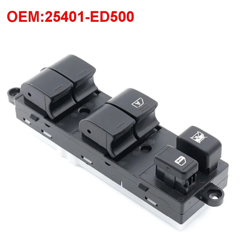 25401-ED500 รถไฟฟ้าสวิทช์หน้าต่าง Lifter ปุ่มสวิทช์สําหรับ Nissan TIIDA C11 SC11 C11Z VERSA S SL 2007-2010