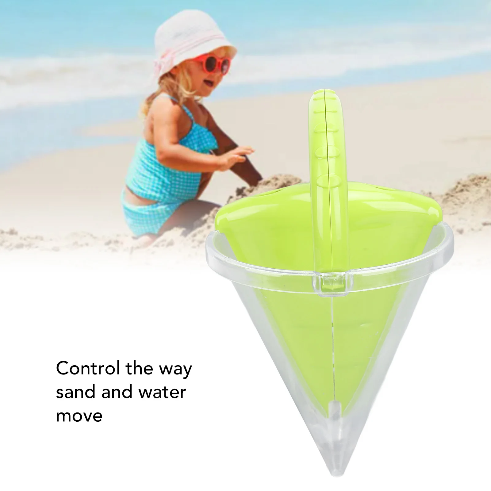 

ZK40 Spilling Funnel DIY Funnel Beach Sand Castle Building Sand Water Mixing Toy for Spectacular Creations Green