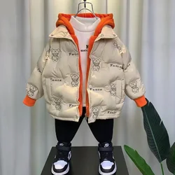 Boys Down Parkas Winter 2023 Children Thick Coats Hoodies For Baby Girls Warm Jackets Outdoors Kids Outerwear Clothes Costume 7Y