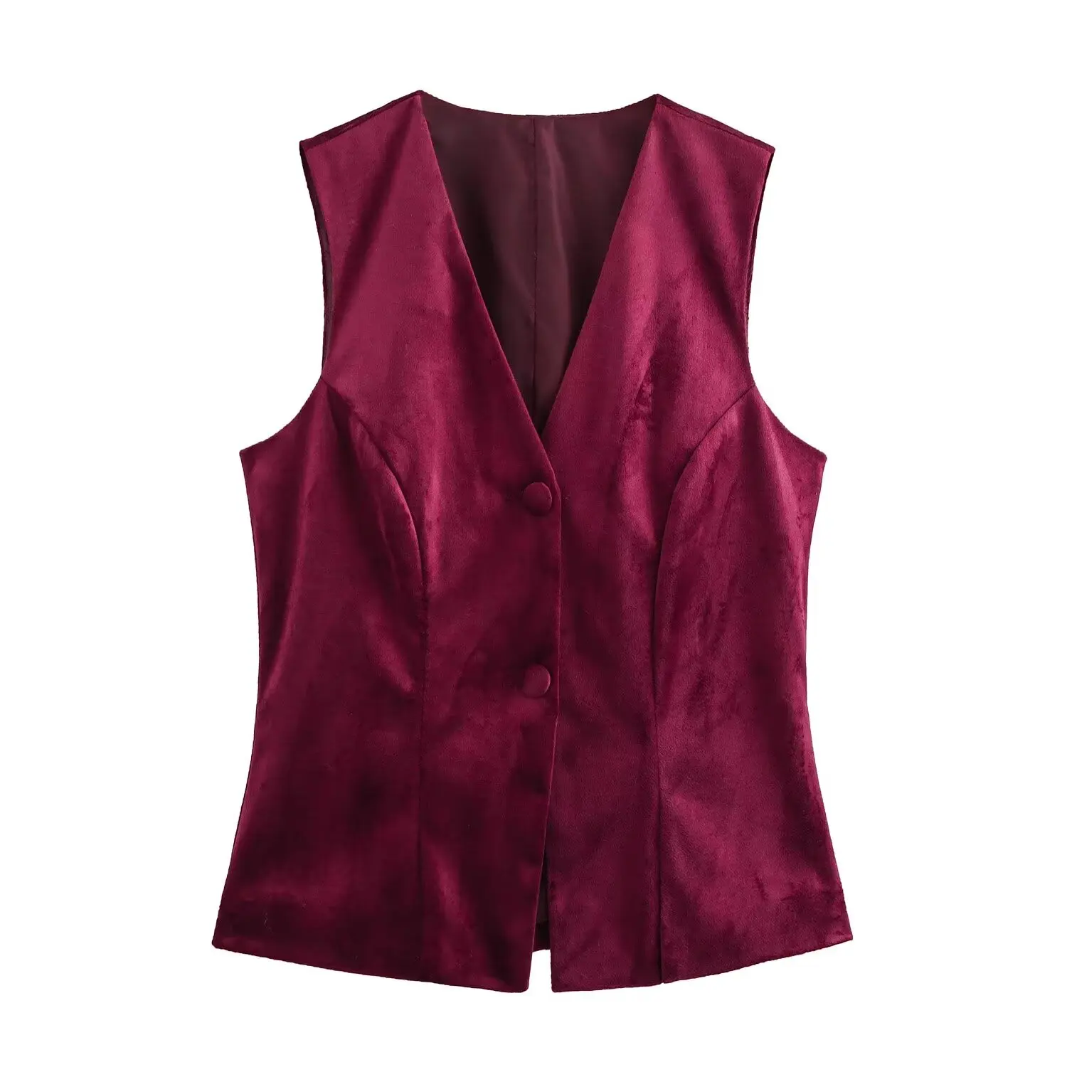 

ZBZA Faionable Velvet Jaet Women's Clothing Autumn New Sle V-Ne All-Match Design Sense with Bule Inner
