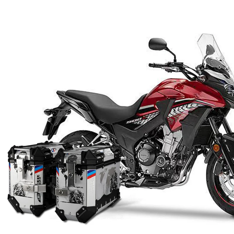 

46L Hot Selling Saddle Boxes Motorbike Pannier Case Aluminum Motorcycle Side Box