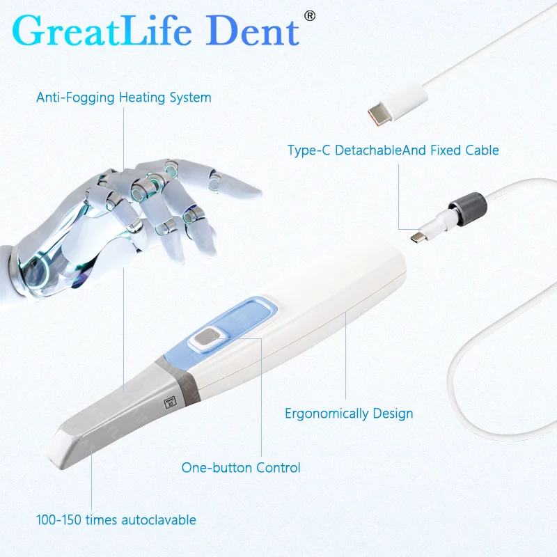 GreatLife Dent Dental Runyes 3.0 Pro Intraoral 3D Scanner 3D with Free Software CAD CMD Orthodontic Restoration CE ISO Approved