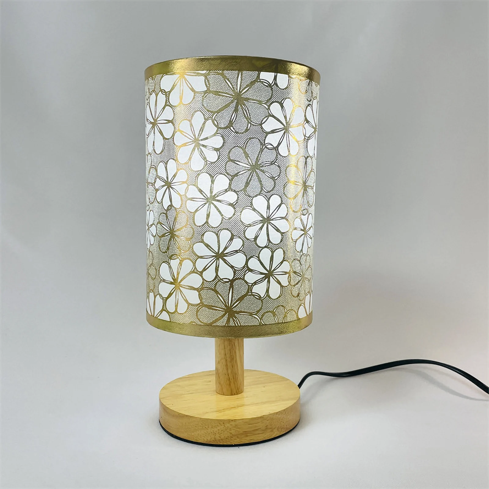 

Fabric Plant Lamp Shade Flower Design Cloth Metal Replacement Cover for Table Floor Bedside Light Simple Dust Proof