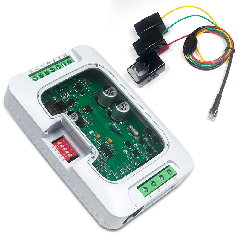PZEM-6L24 Three Phase AC Rail Energy Meter Supports RS485 UART Modbus Monitoring of Voltage, Current, Energy and Power Factor