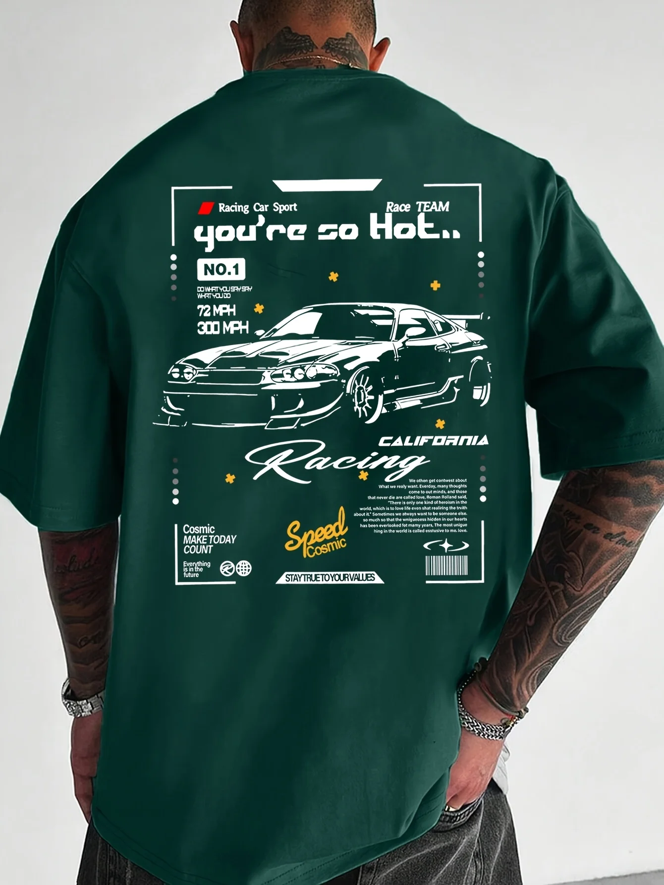JDM Inspired Race Car Graphic on Premium 100% Cotton Mens T shirt Built for Summer Street Style and Car Culture Fans