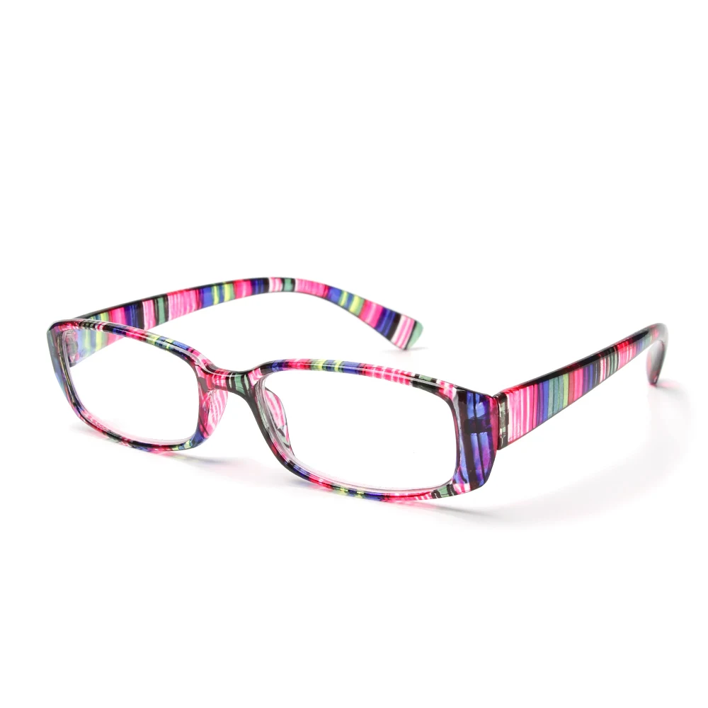 Portable Vision Care Print Stripe Reading Glasses Retro Frame Presbyopic Eyewear Diopter Eyeglasses