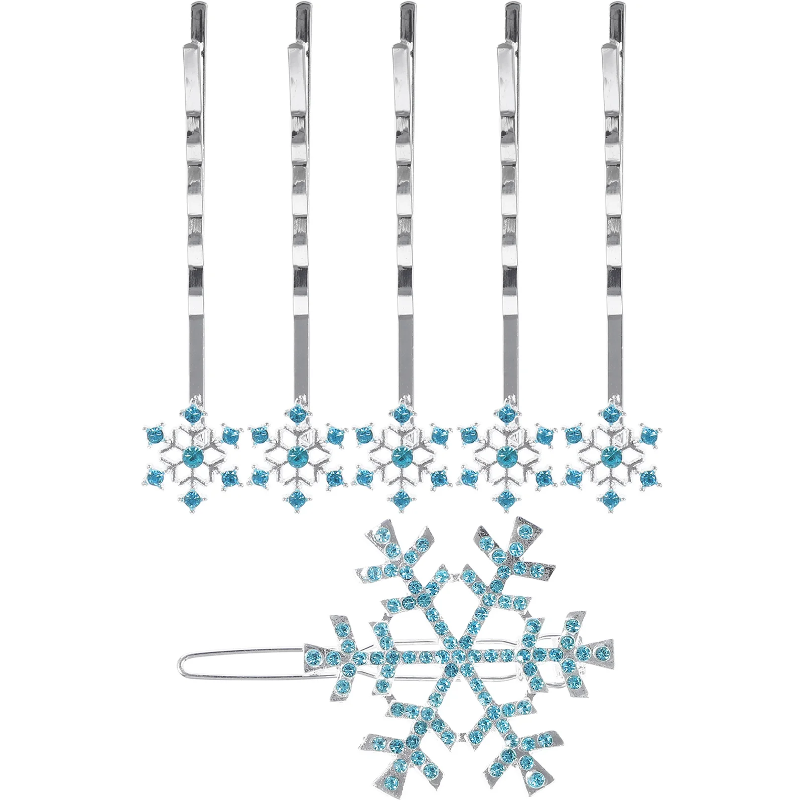 مجموعة مشابك شعر بشريط مختلط مكونة من 6 قطع من أحجار الراين المعدنية الملونة المتينة لتصفيف الشعر #2