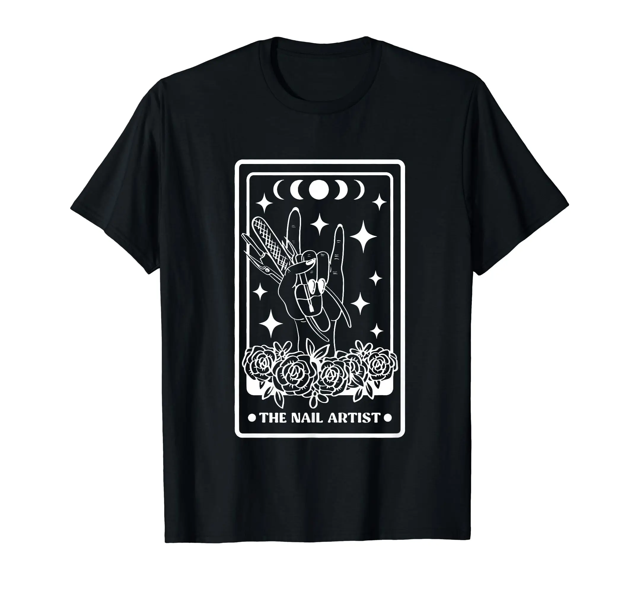 

Cute Funny Nail Artist Tarot Card Nail Technician T-Shirt Cotton Clothing Nail Tech Artist Gifts