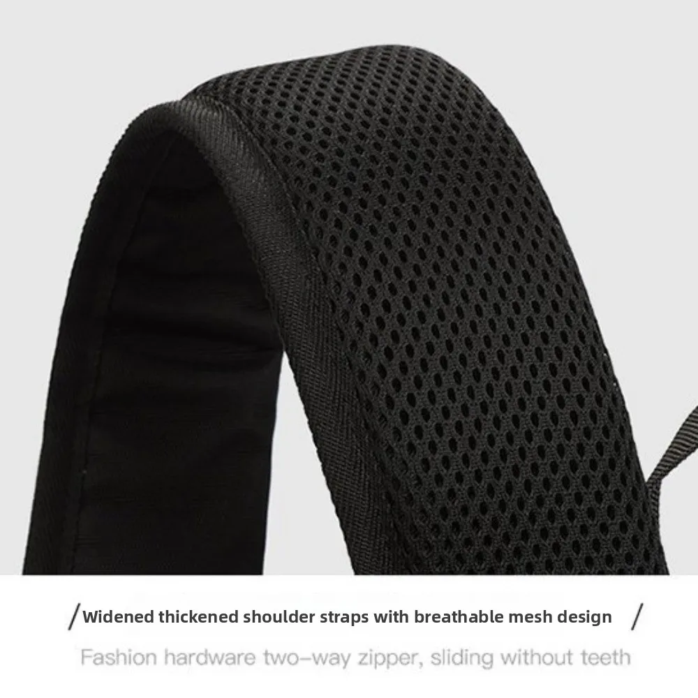 Portable Men Backpack Solid Color Laptop Bag Student Backpack Lightweight Large Capacity Oxford Cloth Backpack Unisex