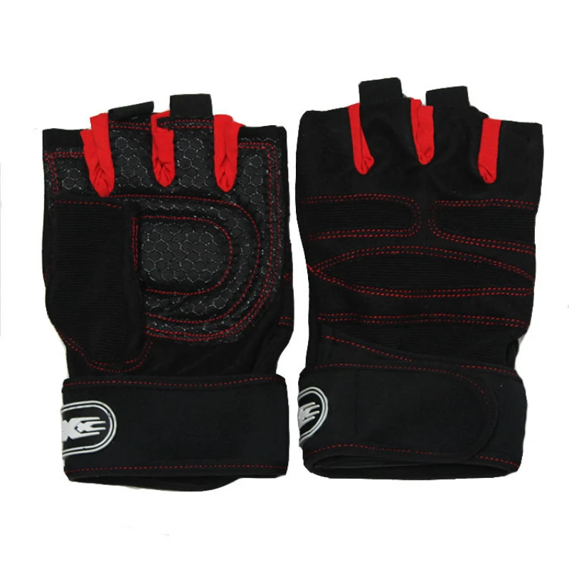 Fitness Half Finger Gloves Men And Women Wrist Guard Sports Dumbbell Riding Non Slip Horizontal Bar