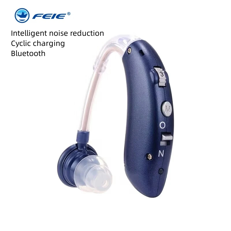 2023 Best Bluetooth Mini Rechargeable Hearing Aid Digital BTE Hearing Aids Adjustable Tone Sound Amplifier Portable Deaf Elderly