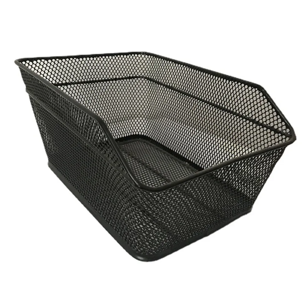 1 Set Bike Rear Rack Basket Thickened And Denser Iron Wire Large Capacity 40*30*20cm Bicycle Accessories