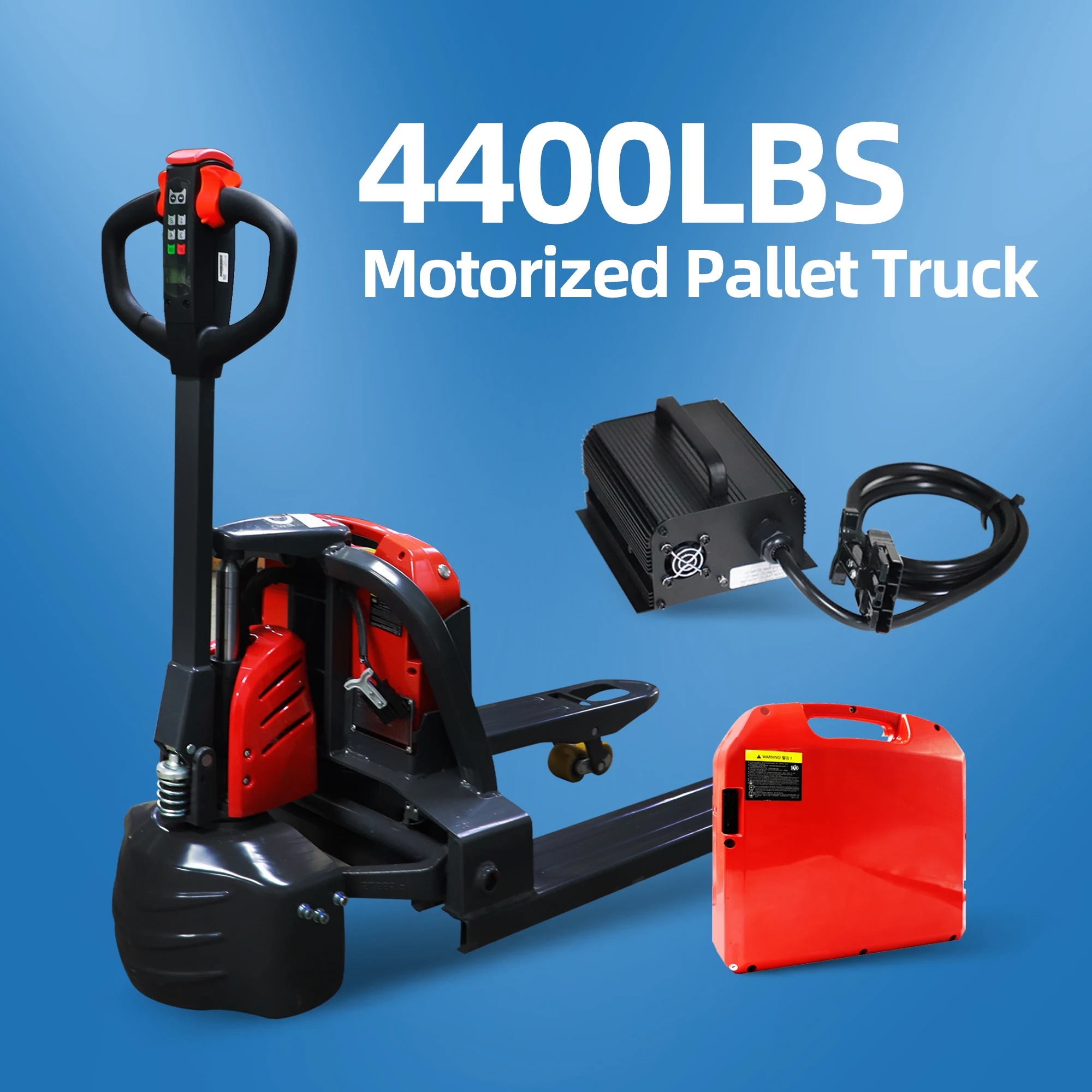 Full Electric Pallet Jack, 4400LBS Capacity 45