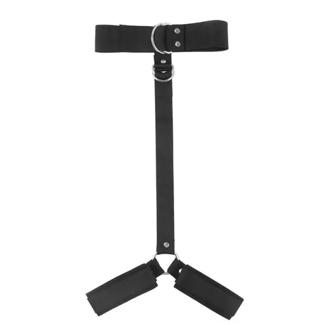 Adjustable Nylon Waist Bondage Belt with Ankle Straps Adult Couple Intimacy Enhancement Bedroom Restraint System Game Accessory